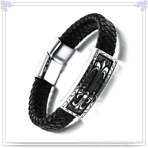 Fashion Jewelry Leather Jewelry Leather Bracelet (HR6127)